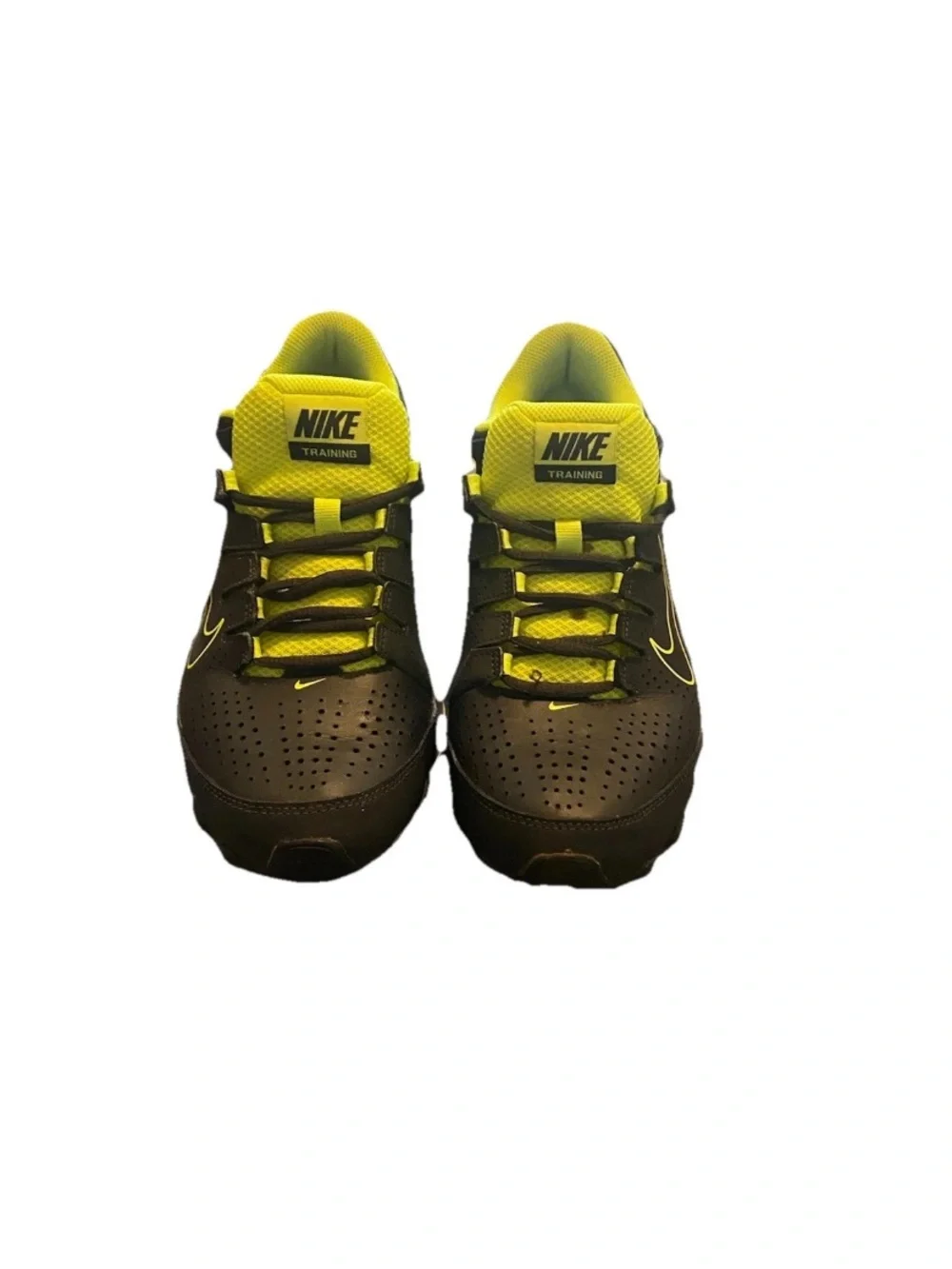 Nike Men Size 7 Reax 8 TR Black & Neon Green Sneakers